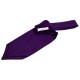 Plain Satin Self-Tie Cravat - Purple
