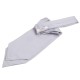Plain Satin Self-Tie Cravat - Silver
